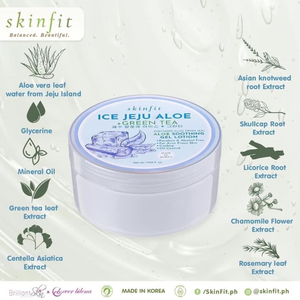 SkinFit Ice Jeju Aloe + Green Tea Gel - Picture 3 of 8